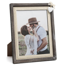 Afuly 8x10 wood frame front view highlights durable construction and warm farmhouse charm.