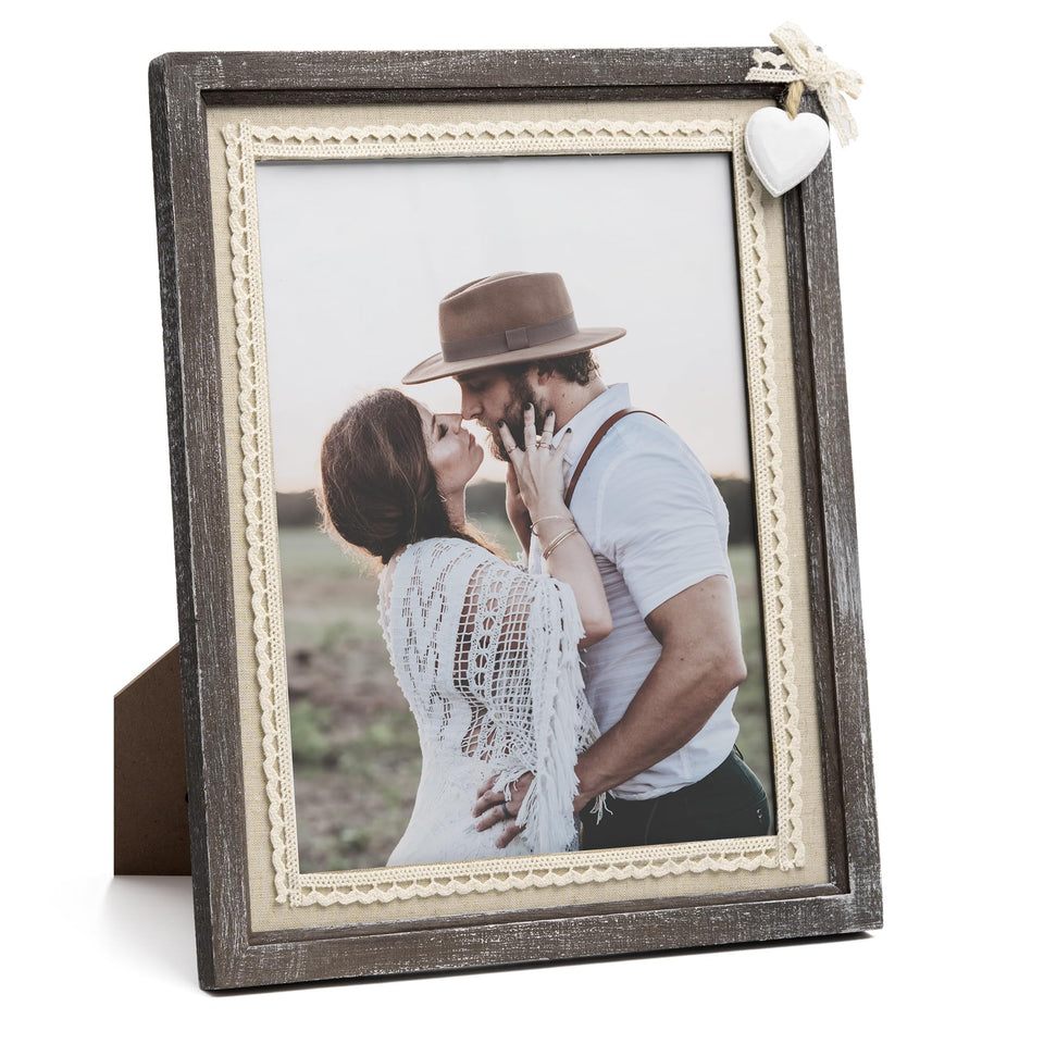 Afuly 8x10 wood frame front view highlights durable construction and warm farmhouse charm.