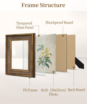 Afuly blue-gold frame introduces subtle color for keepsakes.