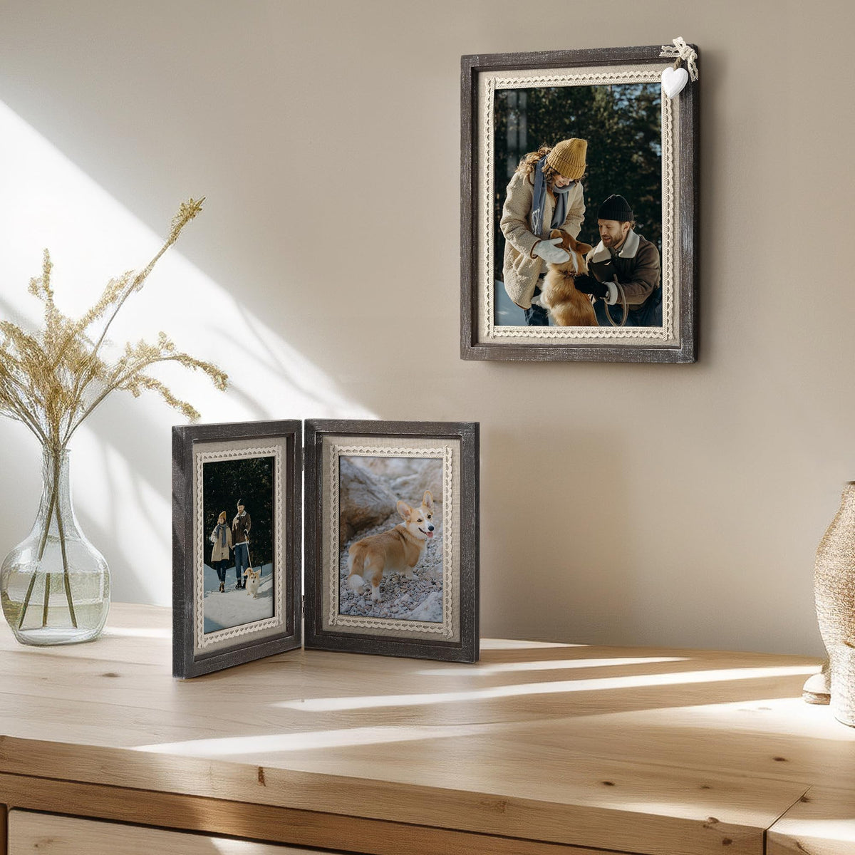 Afuly frame wall display back hook demonstrates versatile hanging options for any room.
