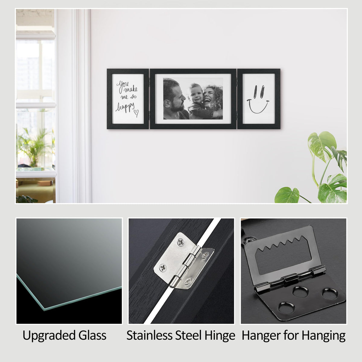 Afuly frame uses HD glass for crisp, dust-free viewing.