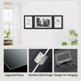 Afuly frame uses HD glass for crisp, dust-free viewing.