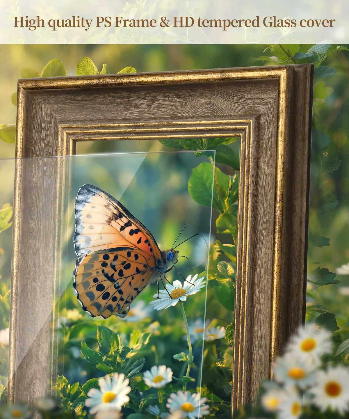 Afuly PS frame with HD tempered glass protects photos clearly.