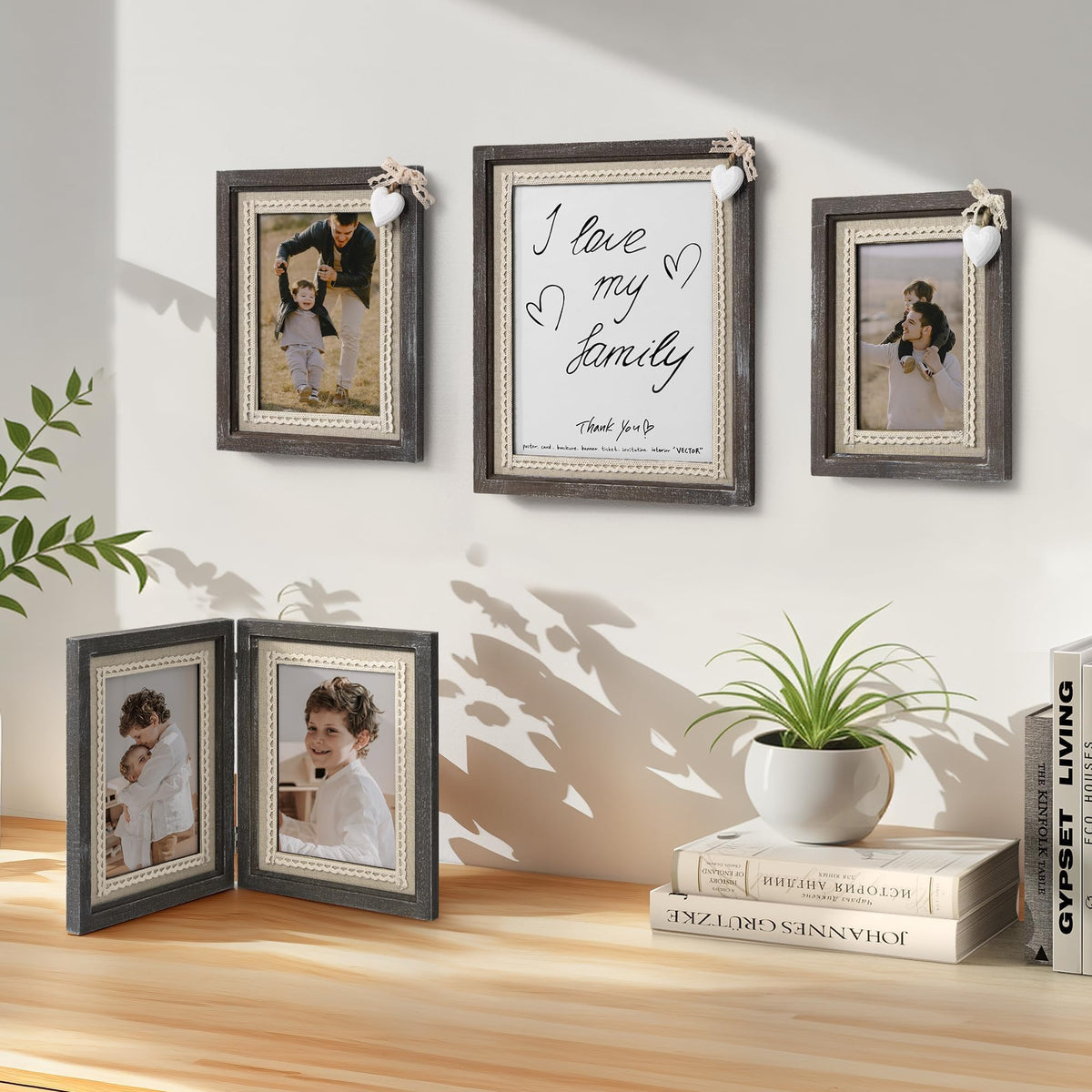 Afuly solid wood frame closeup reveals natural grain and quality craftsmanship.