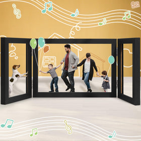 Afuly wall display frame blends with decor and saves desk space.