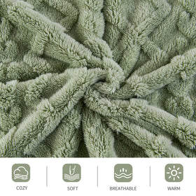 Aganear sage-green throw packaged for gifting ready to surprise
