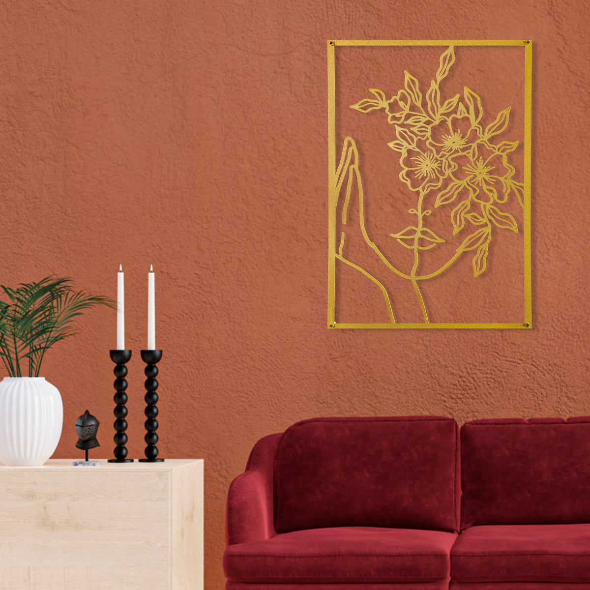 AGIOTA gold metal line art collection enhances modern living spaces.