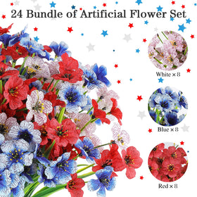 AGIRL patriotic bouquet on windowsill enhances home decor without watering.
