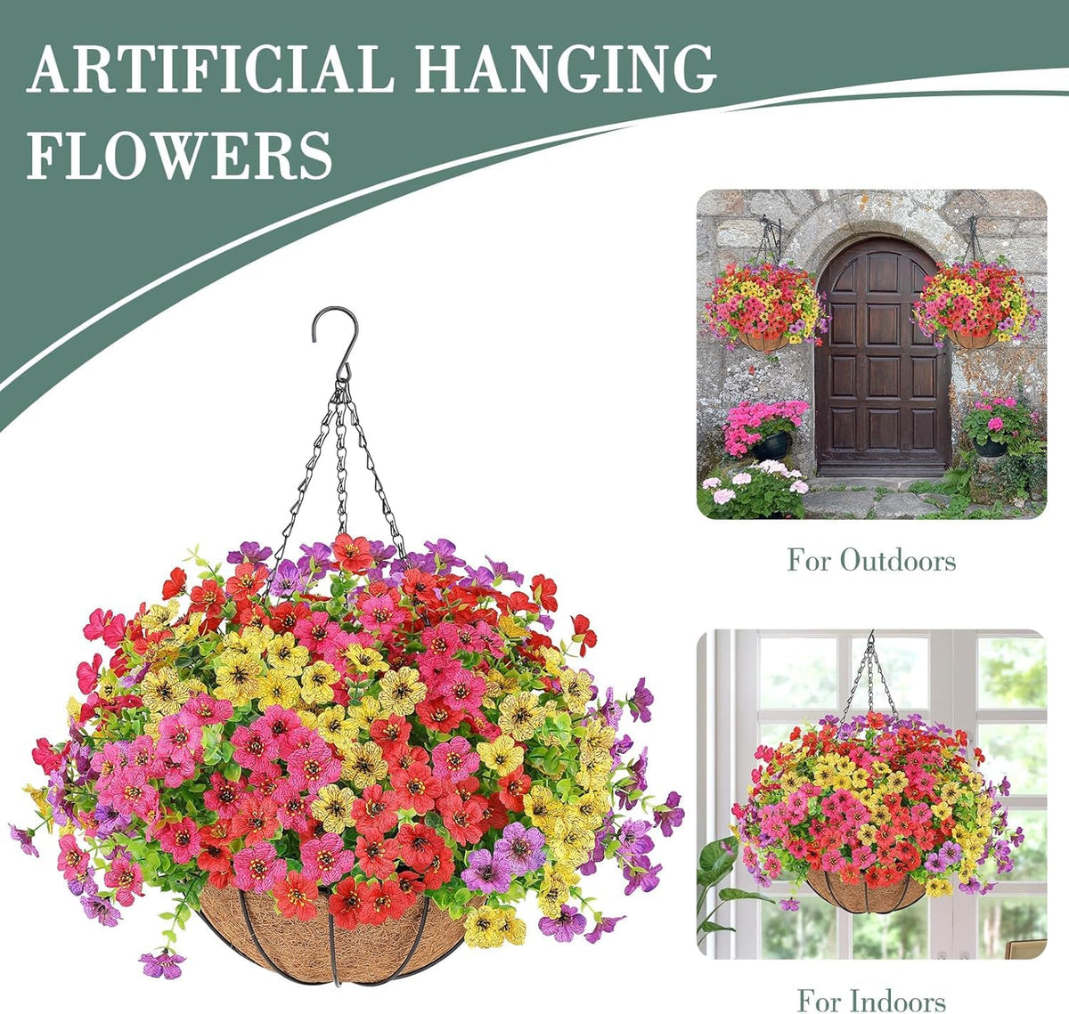 AGIRL 12-inch coconut lining baskets offer sturdy natural-looking planters