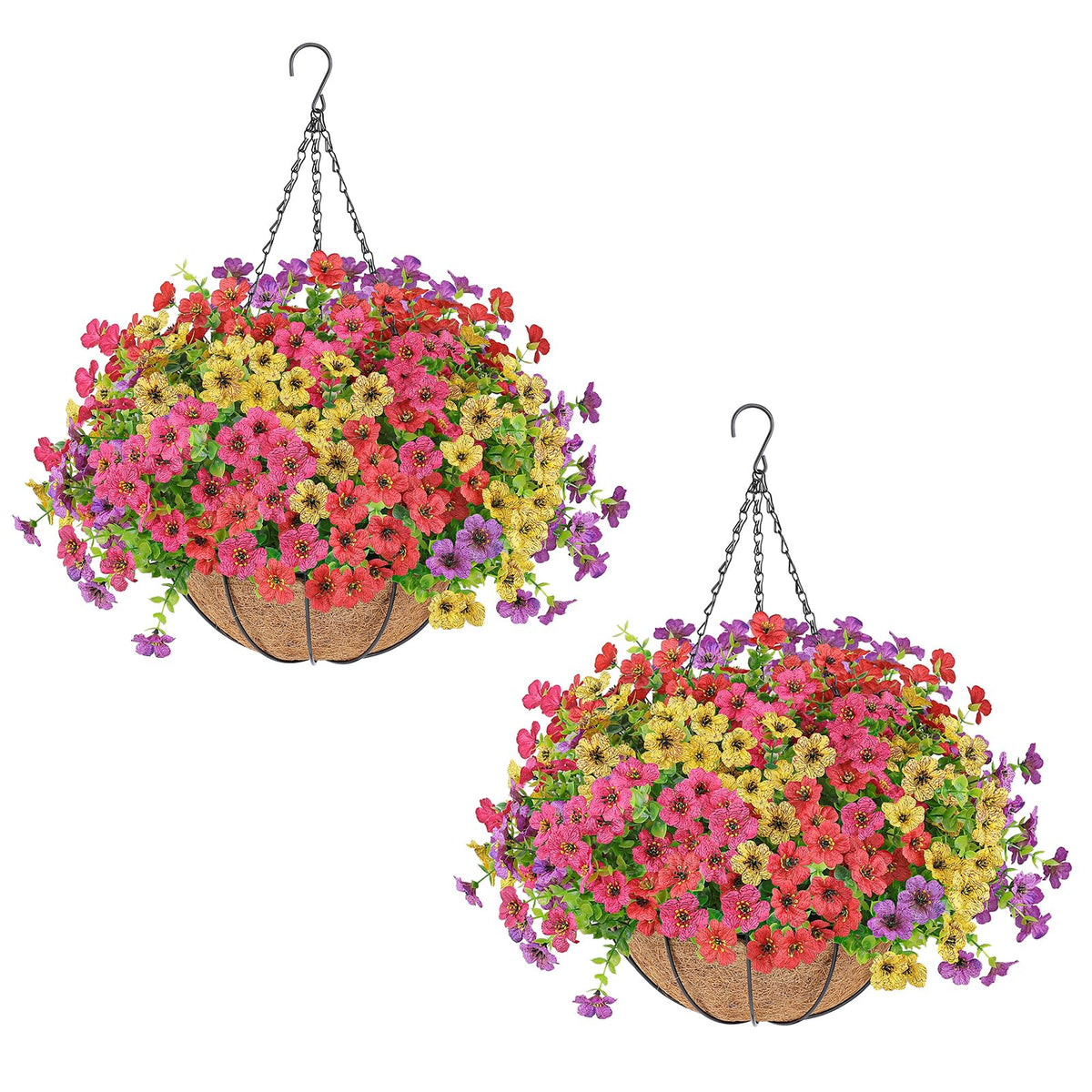 AGIRL 2-set hanging baskets outdoors for porch decor