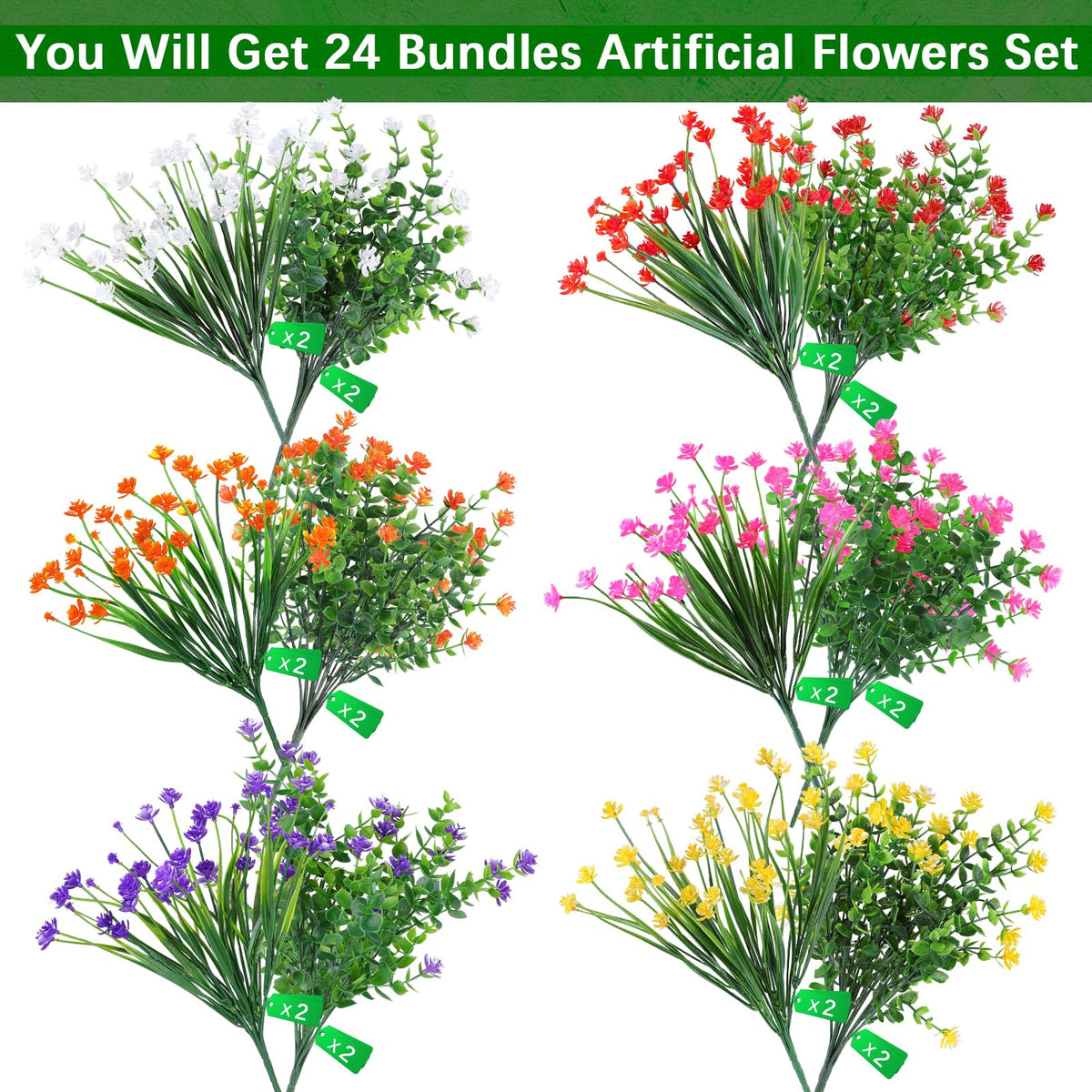 AGIRL no-fade artificial flowers are weatherproof for long outdoor use.