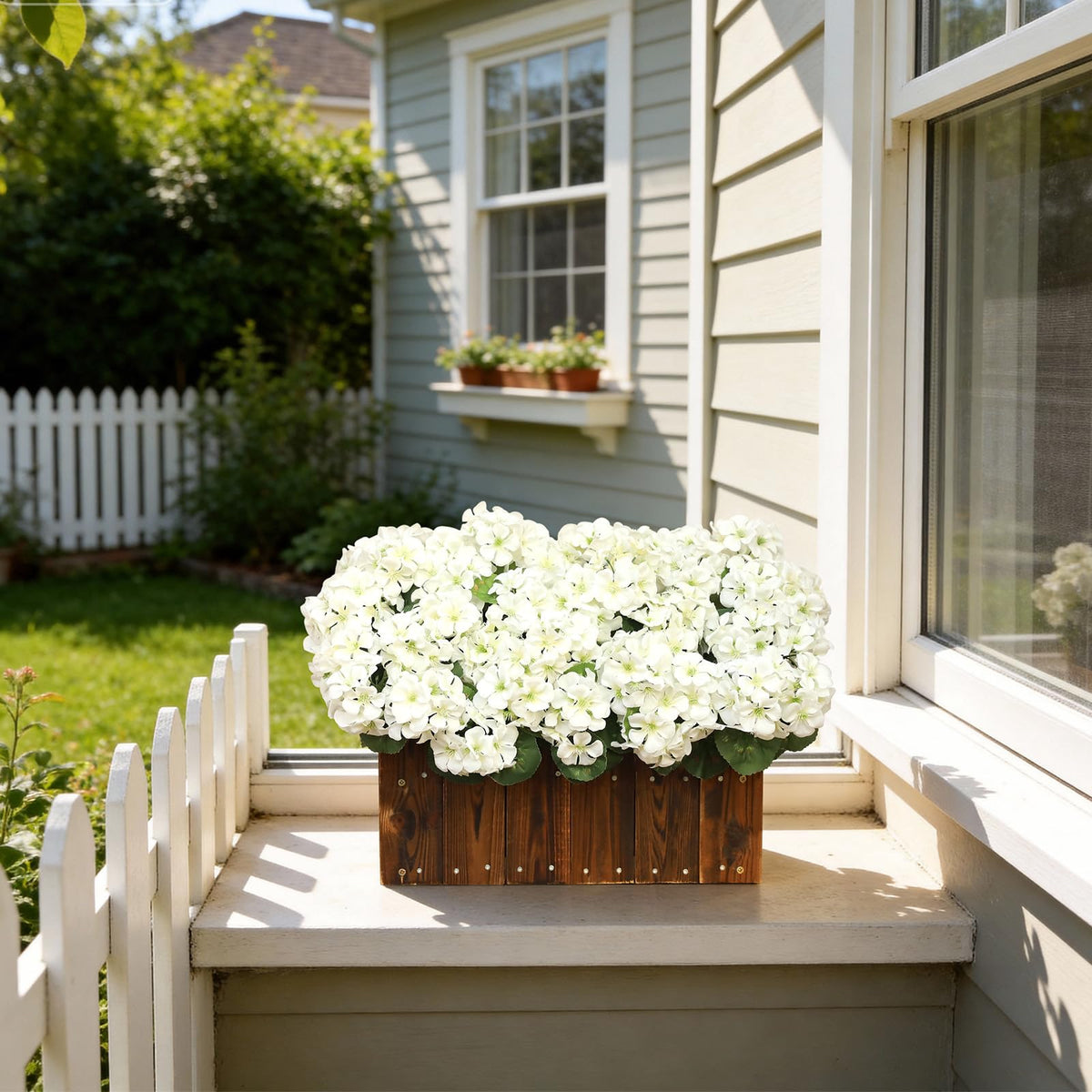 AGIRL premium silk geraniums with flexible stems for styling.