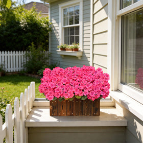 AGIRL silk geraniums outdoor bundles highlighting lifelike petals for patio decor