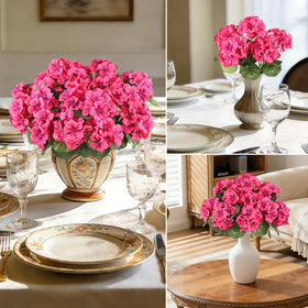 AGIRL rose-red geraniums outdoor bundles in natural-looking clusters for events and weddings