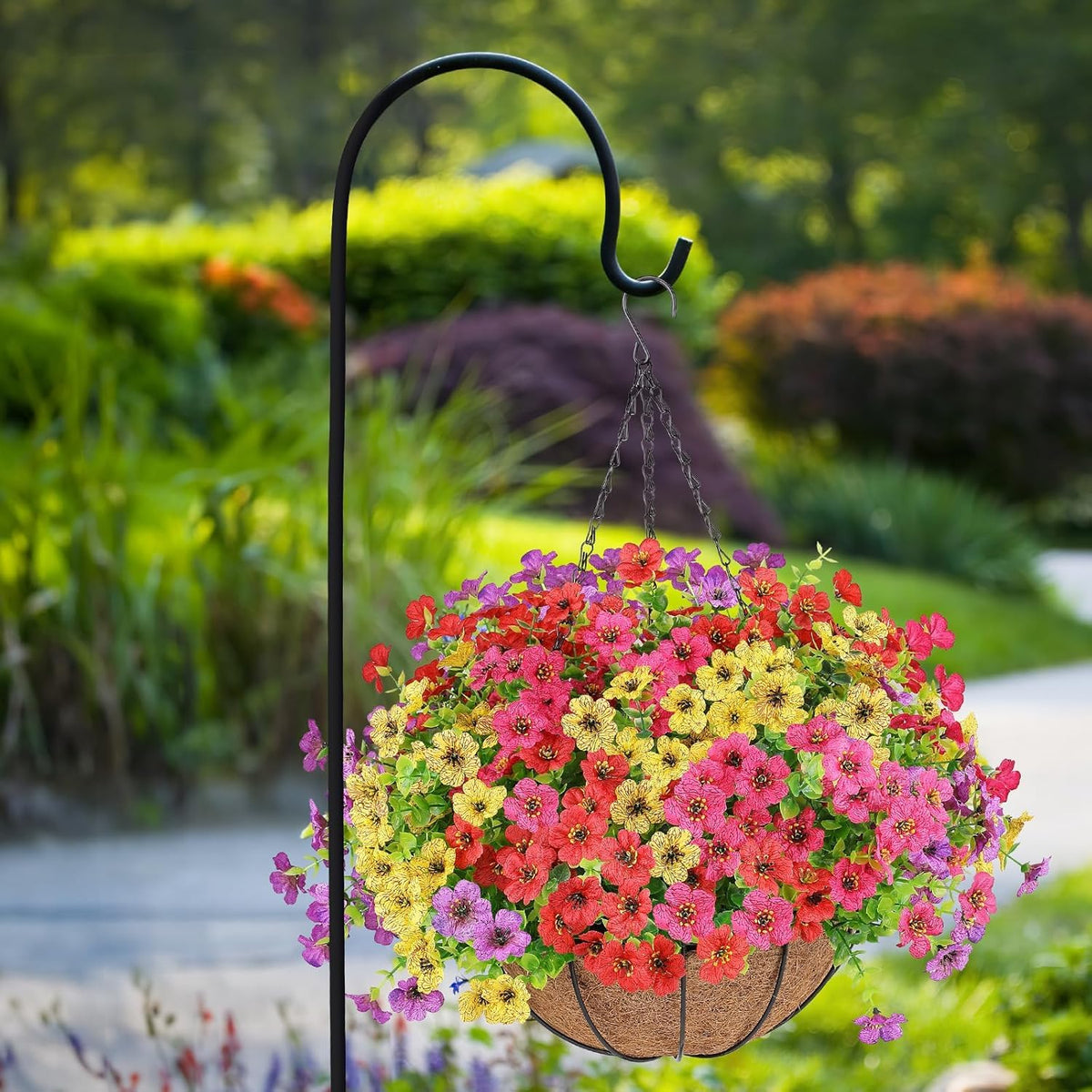 AGIRL UV-resistant silk flowers stay vibrant in sunlit outdoor spaces
