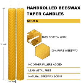 AGLARY beeswax candles burn cleanly with a steady flame