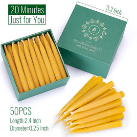 AGLARY drip-free mini taper candles for focused meditation sessions.