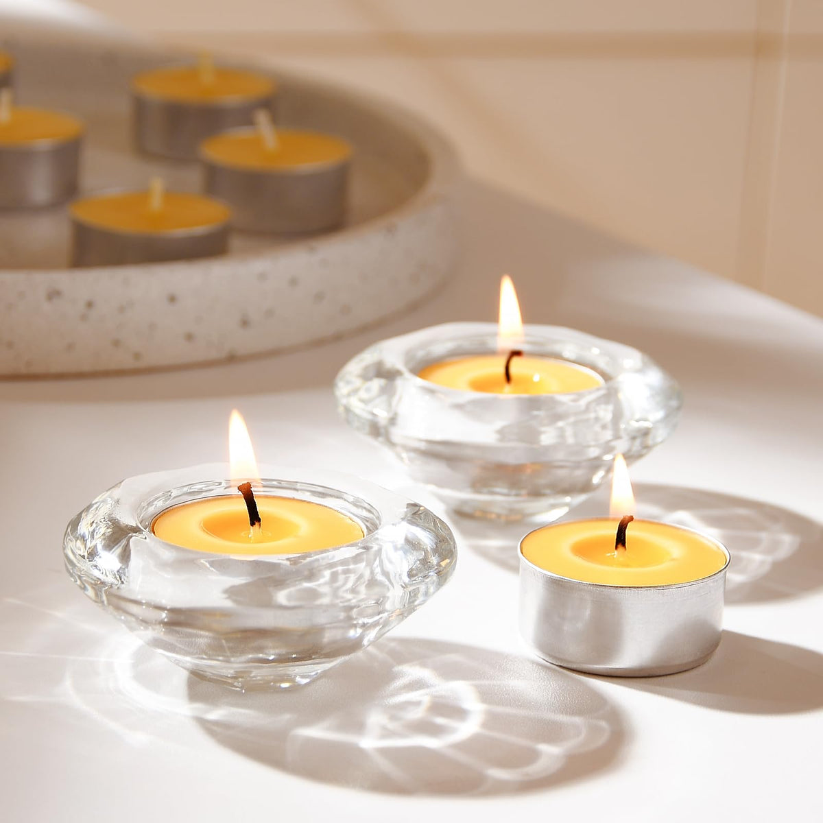 AGLARY emergency outage tealight provides dependable light during outages.