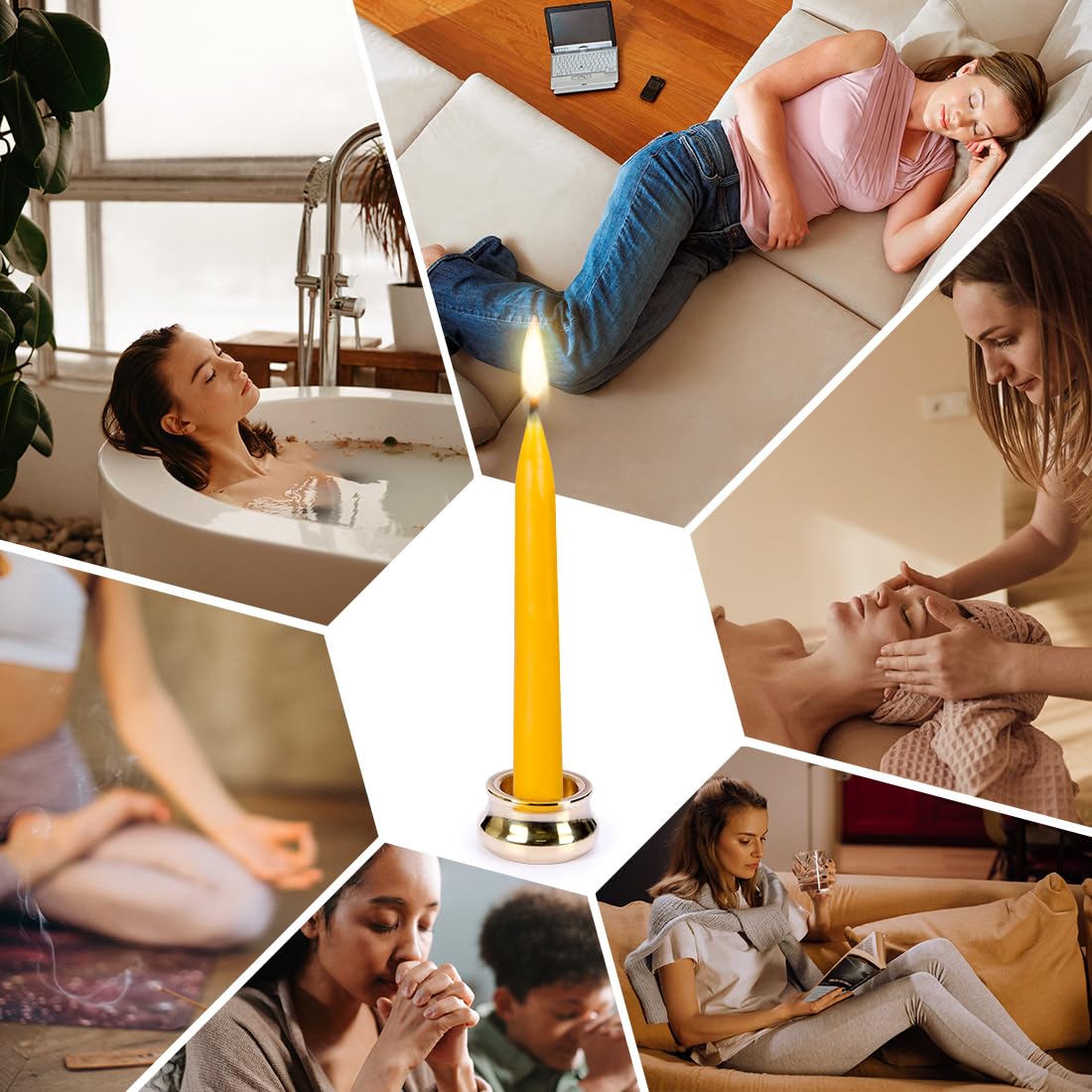 AGLARY creates cozy meditation atmosphere with warm candlelight.