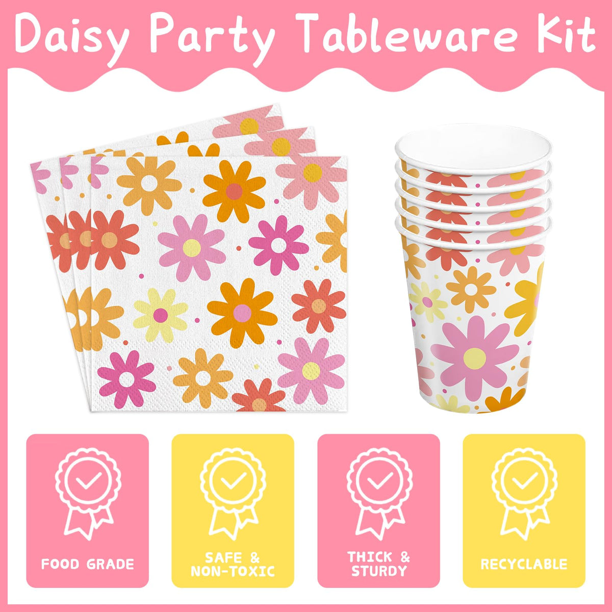 AGoooodySet paper flowers in assorted hues elevate the party mood.