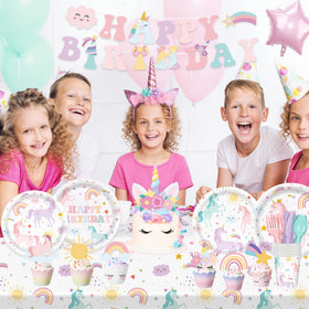 AGoooodySet unicorn balloons add whimsy and festive atmosphere.
