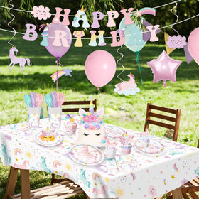 AGoooodySet unicorn banner creates a playful, photo-ready focal point.