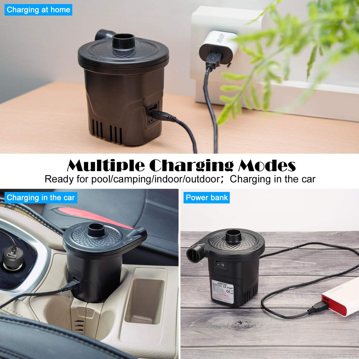AGPTEK pump features deflator function to release air precisely.