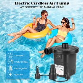 Built-in battery sustains longer sessions on AGPTEK inflators during trips.