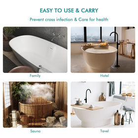 HDPE AGPTEK liner provides sturdy, odorless protection during guest baths.