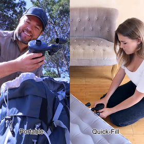 AGPTEK inflatable boat inflating for quick setup