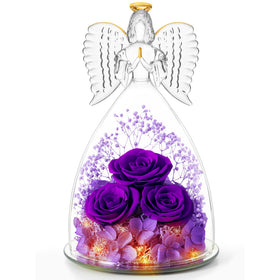 Agrul Forever Roses in an angel dome, a timeless keepsake for mom.