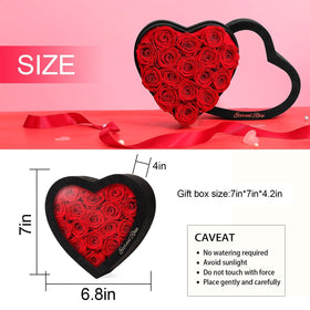 Agrul heart-shaped box with preserved roses, lasting symbol of appreciation.
