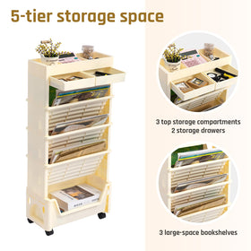Beige AGTEK cart blends into home office or classroom decor.
