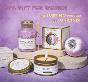 AHAGIFTREE bath bomb in gift basket for a luxurious soak.