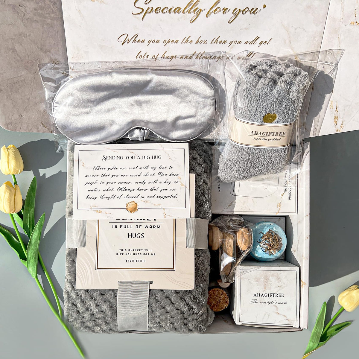 AHAGIFTREE gift basket eye mask supports restful sleep and comfort