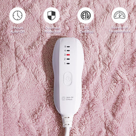 Aheadpret heated blanket shows five heat levels for customizable warmth.