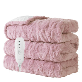 Aheadpret heated blanket on bed provides soft warmth and full coverage.