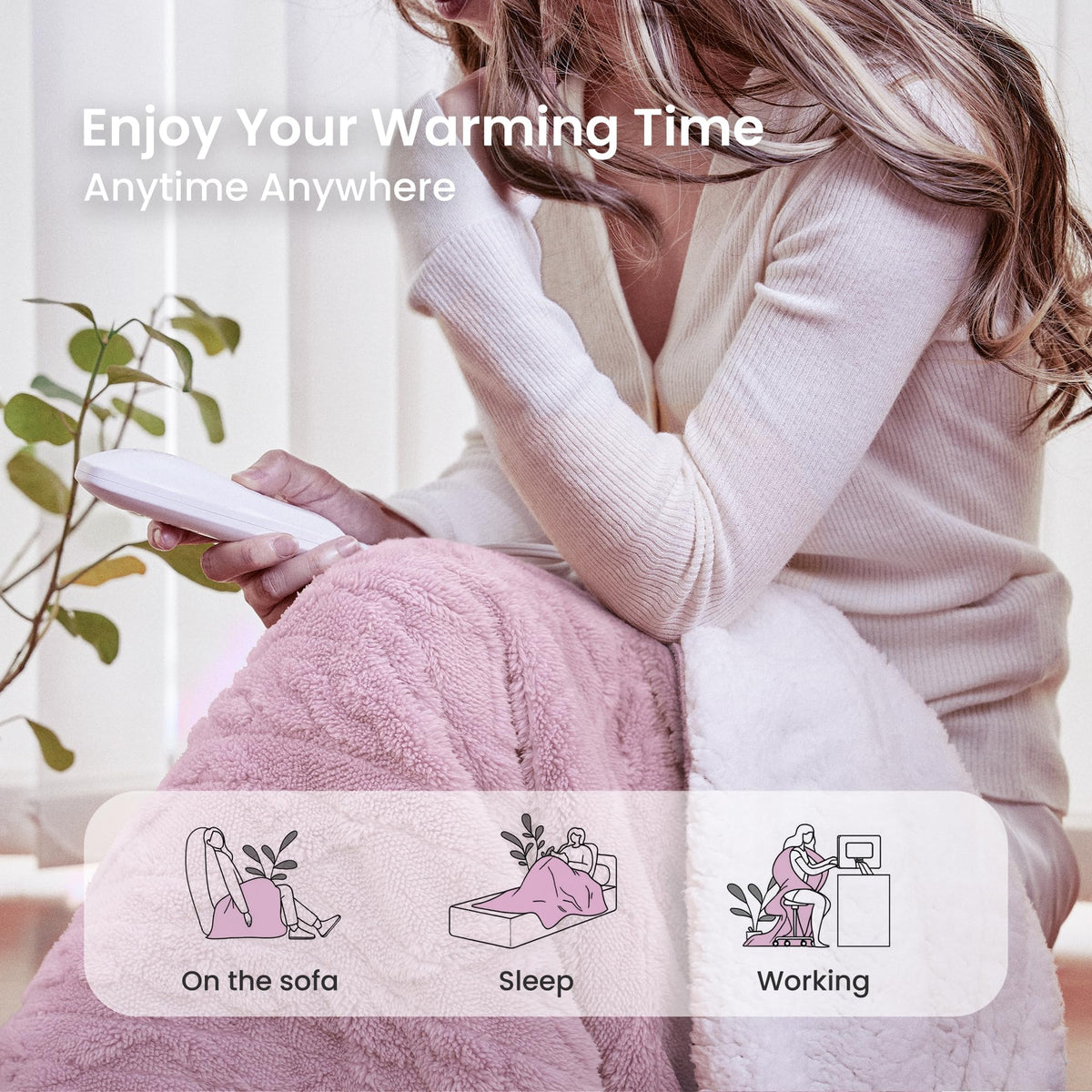 Aheadpret heated blanket is machine washable for easy care.