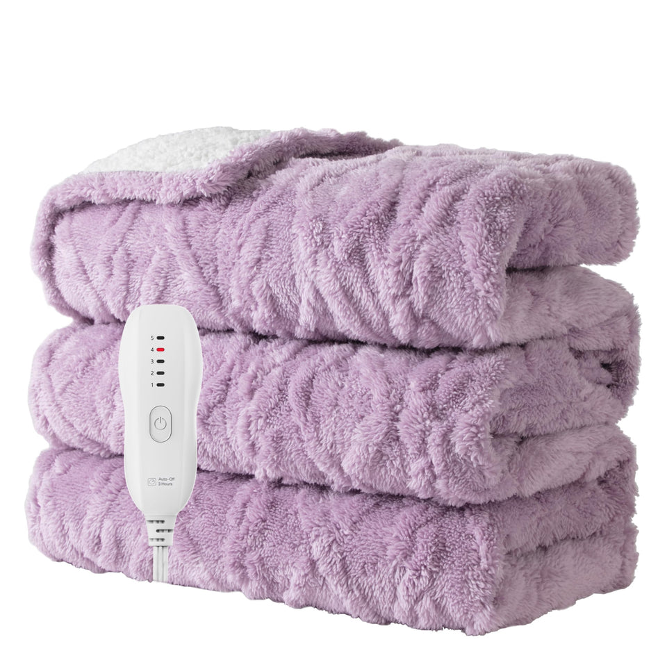Aheadpret heated blanket in soft jacquard material providing cozy warmth