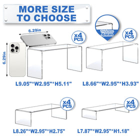 Aheroi display risers in the 8.26-inch size ideal for jewelry and cosmetics.