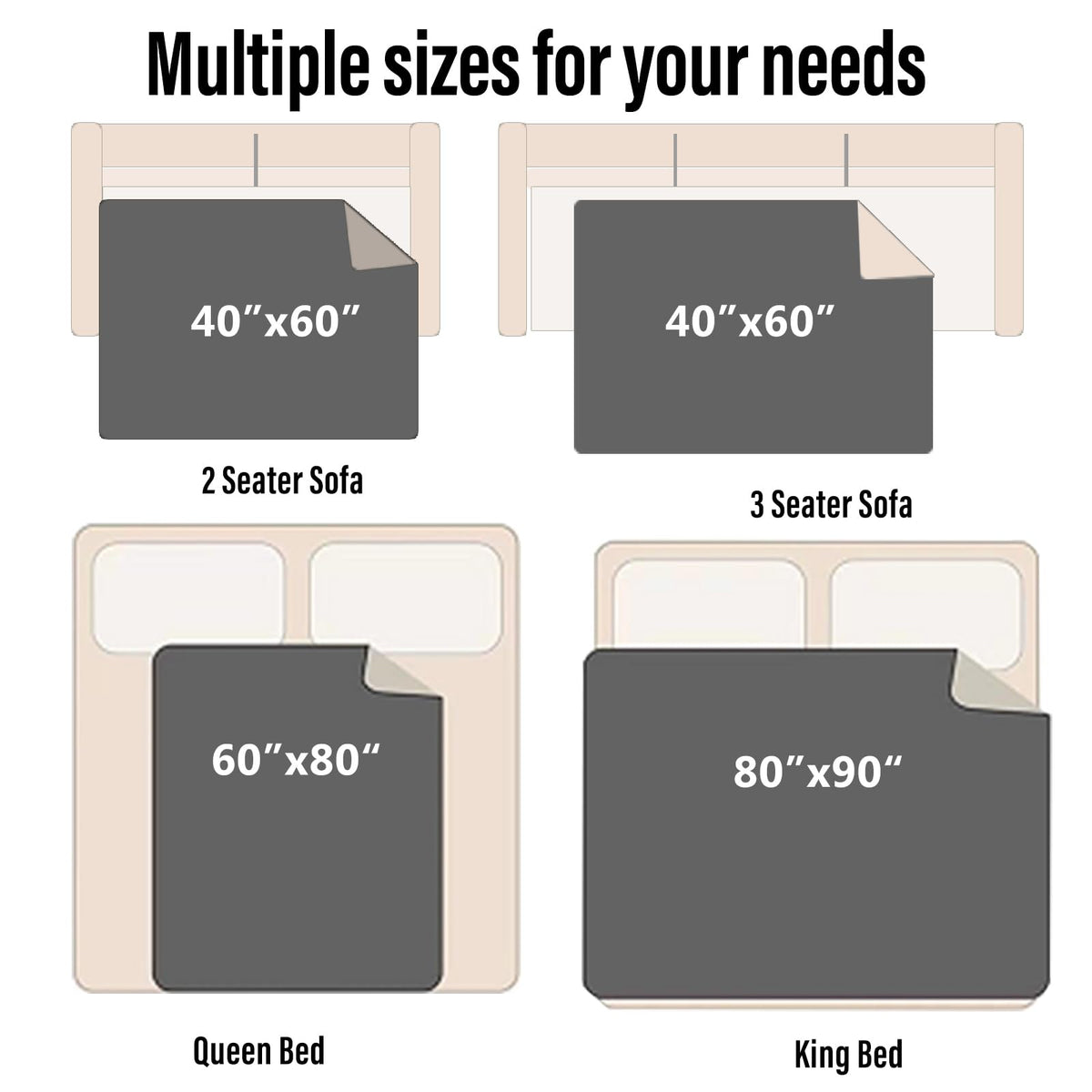 Compact 40x60 blanket from Ahinahwap fits beds and couches with ease
