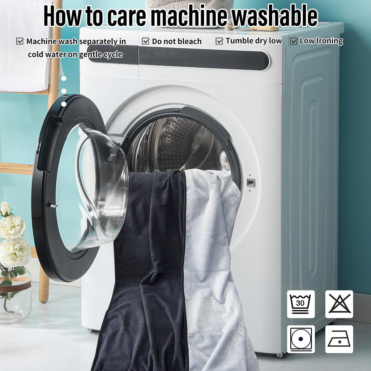 Ahinahwap blanket is easy to machine wash for quick maintenance.