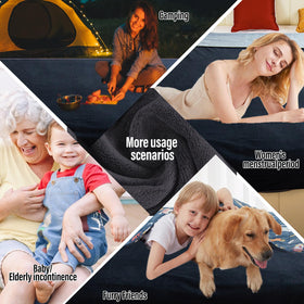 Ahinahwap blanket black surface offers gentle absorption while protecting surfaces.