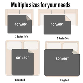 Ahinahwap 40x60 size fits beds and couches for versatile protection.