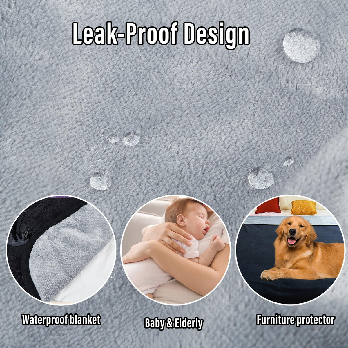 Ahinahwap blanket with TPU layer prevents liquid seepage for easy cleanup.