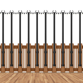 AHRLHR 10 pack deck light poles provide sturdy outdoor illumination for patios and yards.