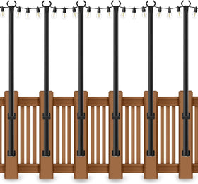 AHRLHR 6-pack 5ft string light poles ready for quick outdoor setup.