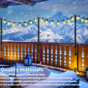 AHRLHR galvanized steel pole resists rust in coastal or humid settings.