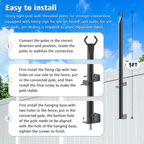 AHRLHR weather tested poles support your garden lighting setup.