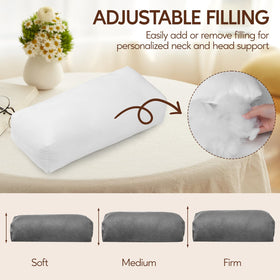 AHUAWA adjustable firmness neck pillow adapts to your preferred support.